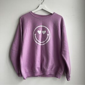 Purple Smiley Face Sweatshirt
